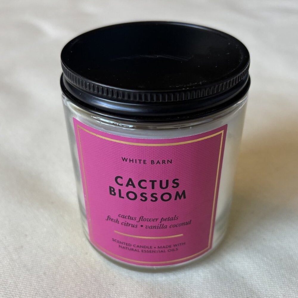 White Barn Cactus Blossom Single Wick Candle 7oz Bath And Body Works NEW